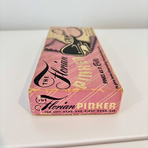 THE FLORIAN PINKER vintage 1950's pinking shears precision made NEW in box craft - Picture 8 of 13